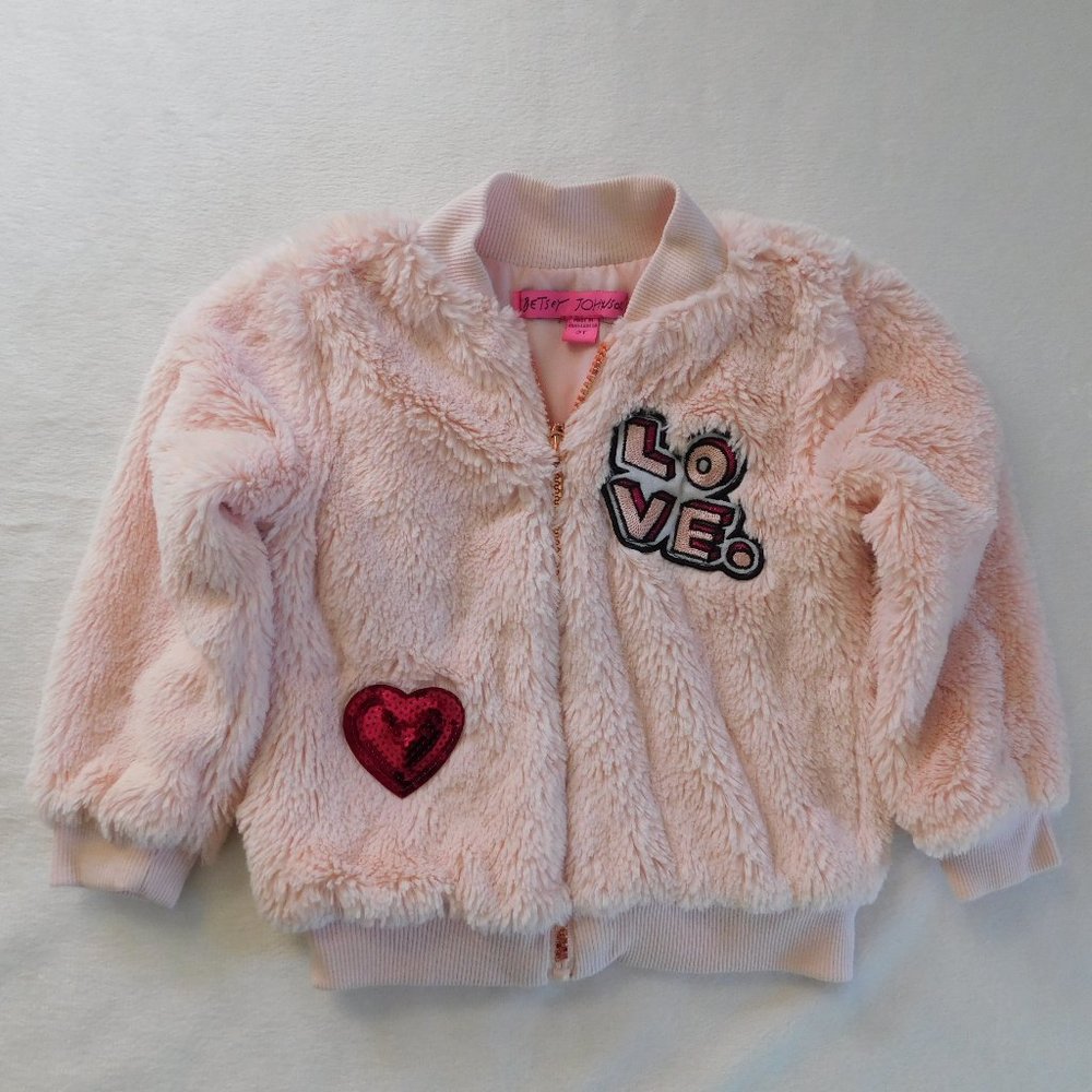 Betsey Johnson 2T Super-Soft Plush Faux-Fur Jacket
